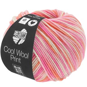Lana Grossa COOL WOOL  Print | 726-rosa/rosa vívida/coral/color crudo