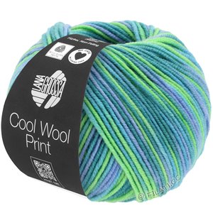 Lana Grossa COOL WOOL  Print | 757-turquesa/octanaje/azul celeste/verde claro