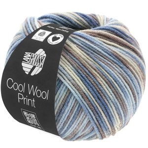 Lana Grossa COOL WOOL  Print | 763-azul claro/grège/gris marrón/gris azulado