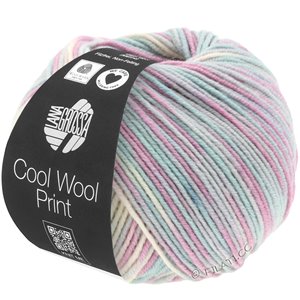 Lana Grossa COOL WOOL  Print | 792-gris claro/menta/lila/rosa pálido