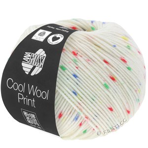 Lana Grossa COOL WOOL  Print | 801-color crudo/rojo/verde/azul/amarillo