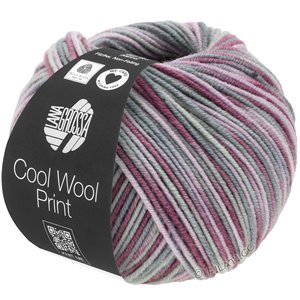 Lana Grossa COOL WOOL  Print | 815-violeta antigua/rosa vieja/gris claro/gris medio