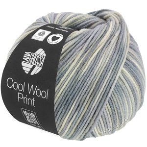 Lana Grossa COOL WOOL  Print | 829-color crudo/gris plata/gris claro/gris